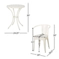 thumbnail image 2 of KOSSMAI 3-Piece Patio Outdoor Dining Table Set, Two Dining Chairs and one Dining Round Dining Table for Outdoor, Garden, Patio, White, 2 of 4