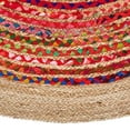 thumbnail image 2 of Indian Handmade Braided Multi Color Cotton with Natural Jute Round Rugs , Home Decor Carpet Size 2 x 2 Feet Round ( 60 cm x 60 cm), 2 of 2