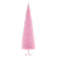 thumbnail image 1 of HOMCOM 7' Artificial Christmas Tree Xmas Slim Tree Holiday Home Décor, Pink, 1 of 10