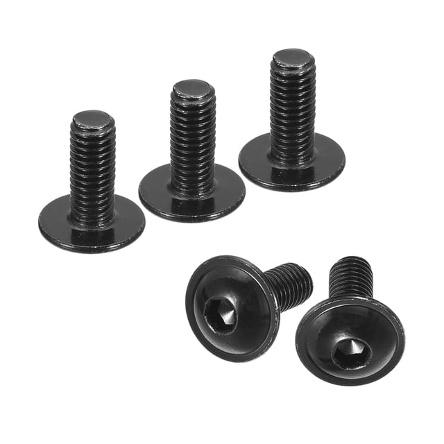 Unique Bargains Flanged Button Head Socket Cap Screws, 50 Pack M5x12mm 304 Stainless Steel Bolts