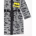 thumbnail image 2 of DC Comics Batman Boys Grey Stylised All-Over Print Logo Body & 3D Hood Bathrobe (11-12 Years), 2 of 7