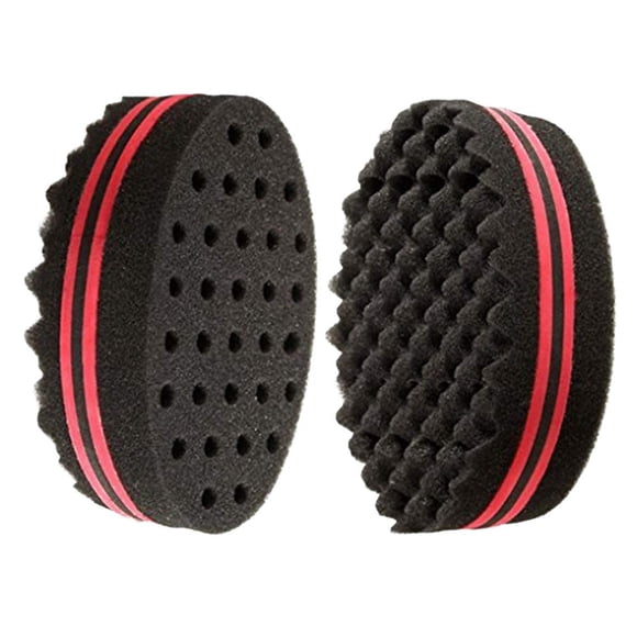 One Pack Short Hair Twist Sponge Big Holes Hair Brush Sponge Twist Wave Barber Tool For Dreads Afro Locs Twist Curl