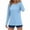 Blue, variant on Pisexur Women's UPF 50+ Sun Protection Long Sleeve Shirt, Round Neck Quick Dry Workout Top, Lightweight Breathable UV Tee for Hiking Running Daily Wear Black,M