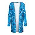 thumbnail image 5 of Pompotops Chemisier Décontracté à Manches Longues Imprimé pour Femmes avec Poche Cardigan Liquidation, 5 of 5