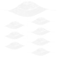 thumbnail image 1 of OULII 8Pcs Stylish Clear Waterproof Rain Bonnet Plastic Hat for Versatile Outdoor Activities, 1 of 7