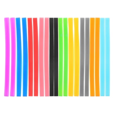 SWETRACE 20pcs Notebook Elastic Bands for Travel Silicone Assorted Color