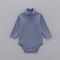 thumbnail image 2 of FAIWAD Baby Girl Boy Romper Long Sleeve Turtleneck Jumpsuit Ribbed Button Spring Bodysuit, 2 of 5