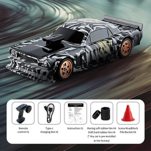 Télécommande Voiture de sport 1/43 Échelle 2.4G Proportionnalité complète RC Mini Modèle de voiture Racing Drift et Noël (RTR Version anglaise)