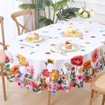 thumbnail image 3 of Colorful Floral Oval Tablecloth 60"x84" Spring Summer Waterproof Table Cover, Perfect for Dining, Kitchen Parties, Picnic, Camping, 3 of 6