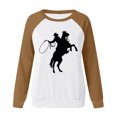 thumbnail image 4 of CEHVOM Mode Femmes Décontracté Imprimé Col Rond Manches Longues T-Shirt Ample Blouse Pull Tops Chandails en Molleton Sans Capuche Liquidation, 4 of 4