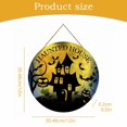 thumbnail image 3 of WHEANG Home Decor Halloween Welcome Front Door Sign Halloween Decorations Door Sign 12 Inch Happy Halloween Door Hanger Sign Wall Hanging Sign Decor Halloween Decorations For Home School Part, 3 of 4