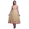 thumbnail image 1 of Bimba Robe Anarkali Aquarelle Orange Pâle pour Femmes Kurti Imprimé Ethnique Indien Longue Kurta Robe de Soirée XX-Grand, 1 of 6