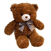 Brown Bear Plush Toy Stuffed Animal With Bow Tie Soft Plush Doll Teddy Bear Comfort Toy For Kids Childrens Companion Gift 13.78 X 5.91 X 3.94 Inches 0.55 Lb