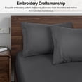 thumbnail image 2 of Lirex King Standard Pillowcases, 2-Pack Dark Gray Microfiber Pillow Cover Set, 1800 Thread Count, Soft Durable, 2 of 6