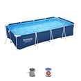 thumbnail image 1 of Bestway Steel Pro 13 Foot x 32 Inch Rectangular Above Ground Pool, Blue, 1 of 12