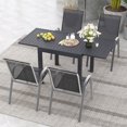 thumbnail image 2 of Gymax Ensemble de Salle à Manger d'Extérieur 5 Pcs avec Table en Aluminium Extensible et 4 Chaises Empilables, 2 of 9