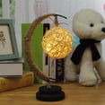 thumbnail image 1 of 3D Battery LED Night Lights Decorative Lamp Wishing Table Lamp with Rattan Ball Shape Bulb for Home Party Christmas Festival Decor, 1 of 4