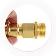 thumbnail image 3 of LOVEVER Water Extender Steel Hose Short Stainless Garden 1ft Metal Extension 2 Count, 3 of 6