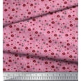 thumbnail image 3 of Soimoi Pink Velvet Fabric Flower Artistic Print Sewing Fabric Yard 58 Inch Wide, 3 of 3