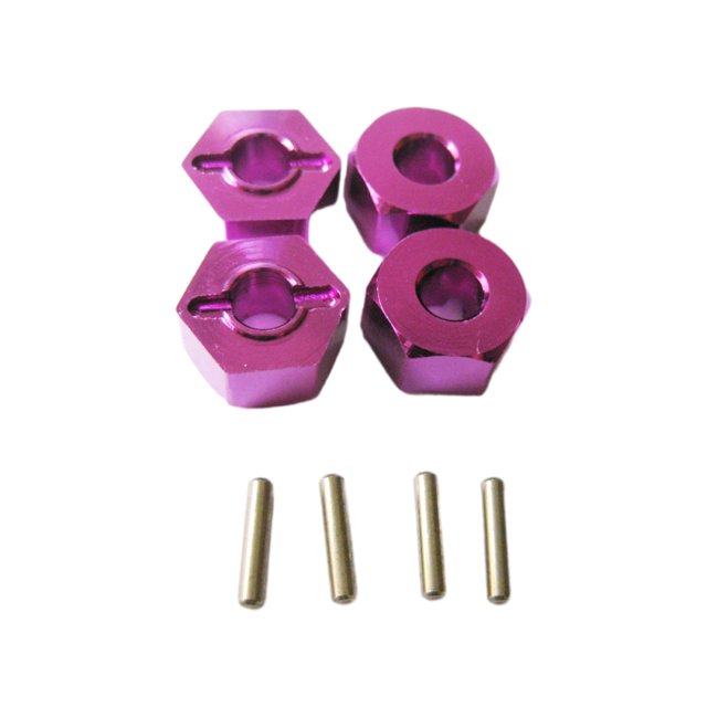 mmirethe 4MM Roue de Montage pour 1/14 LC Crawler Facile à Installer et Durable 4MM Roue Violet 1Set