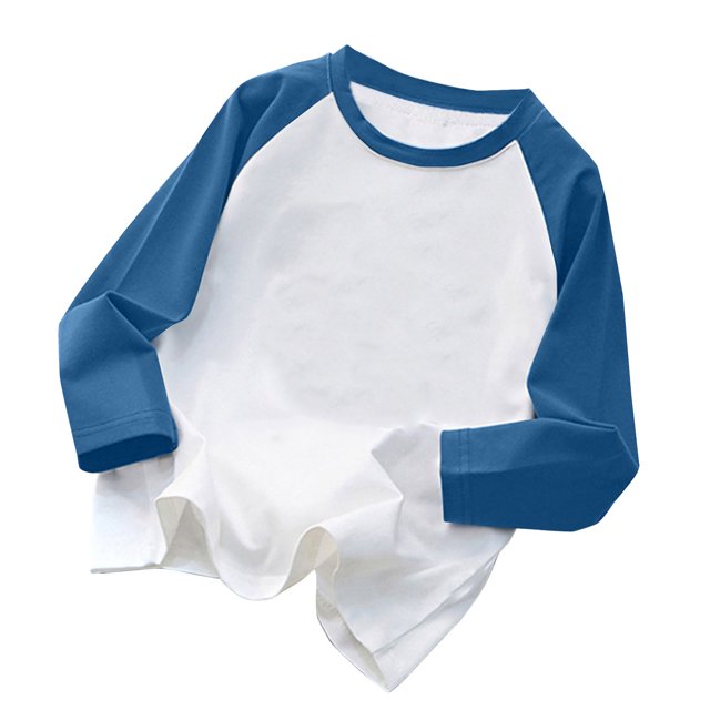 Offres de Chandails pour Bébé Fille Mode Hauts Décontractés à Manches Longues pour Fille et Garçon Hauts à Col Rond Chandail Ras du Cou pour Bébés Garçons Bleu 100