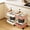 Pink, variant on mtvxesu 2-Tier Rolling Storage Cart with Armrests, Plastic Utility Cart for Kitchen, Bathroom & Living Room Organization, 1 Count