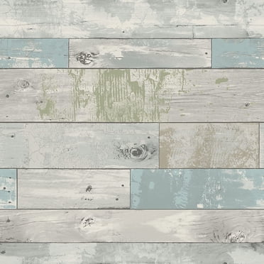 NU3126 Papier Peint Autocollant Effet Bois de Plage, Multicolore