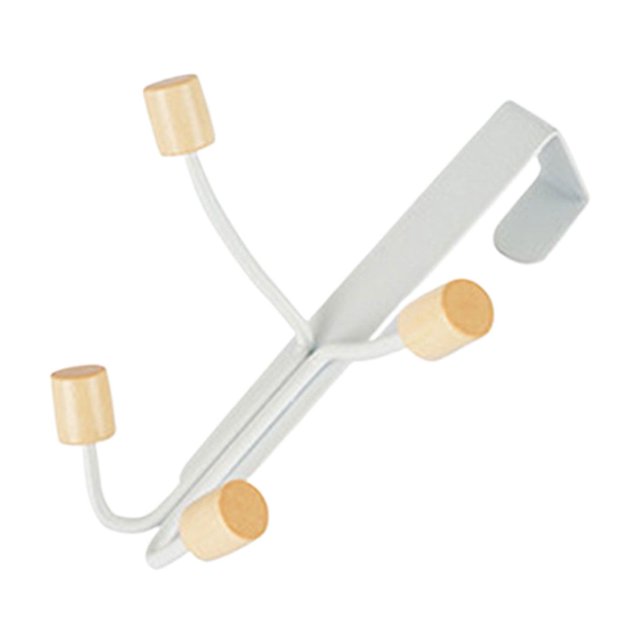 Transemion Solution de Rangement Vertical Installation Facile Sans Perçage Protection Façade Support de Porte Blanc Quatre Perles