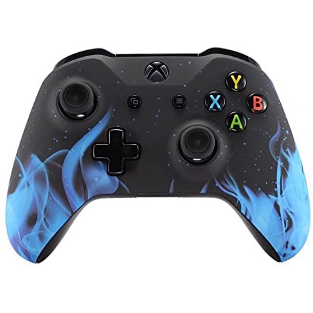 eXtremeRate® Patterned Soft Touch Grip Front Housing Shell Faceplate for Microsoft Xbox One X & Xbox One S Controller