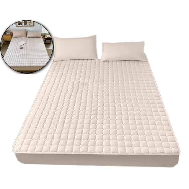Dvruxg Full Mattress Pads Fitted, Mattress Cover Padded, Quilted Mattress Pad, Bed Mattress Cover, Machine Washable Mattress Protector, Mattress Cover(Gold)