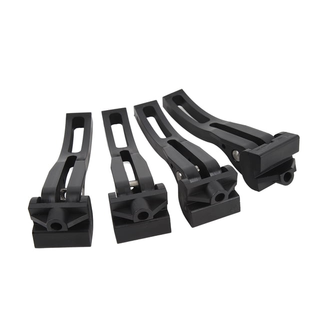 Pinces de Remplacement pour Couvercle de tonneau Rigide Ou Souple Pliable, Conçues pour un Montage Universel sur Camion, Couvercles de tonneau Tri-Pli. l'Image Montre Quatre Pinces Noires Durables avec une Conception Robuste et un Matériau à Haute Résistance, Idéales pour les Accessoires de Caisse de Camion et la Fixation Efficace des Couvercles de tonneau.
