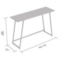 thumbnail image 2 of Safdie & Co. Table Console 45L Taupe Foncé 1 Êtagère Metal Noir, 2 of 4