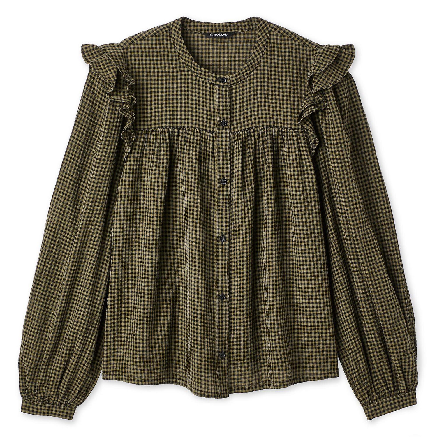 George Women's Ruffled Long-Sleeve Top