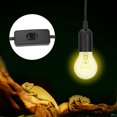 thumbnail image 2 of Plastic Black E27 Ceramic Heating Strip Independent Switch Lamp Holder for Reptile Tortoise LizardUS Plug 110V, 2 of 10