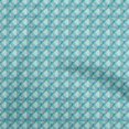 thumbnail image 1 of oneOone Georgette Viscose Turquoise Green Fabric Check Fabric For Sewing Printed Craft Fabric By The Yard 42 Inch Wide, 1 of 4