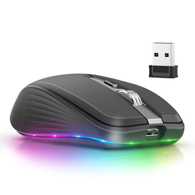 Indicateur Optique, Dpi Réglable Souris d'Ordinateur Intégrée Double Mode Batterie Ordinateur Portable Bt5.1 Double Mode Buzhi Souris Dpi Réglable Dsfen