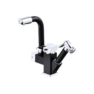 Kitchen 360 Rotating Multifunctional Mixer Tap with Pull-Out Spray Black Color