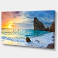 thumbnail image 2 of Vibrant Morning Sea with Yellow Sun - Seascape Canvas Art Print, 2 of 3