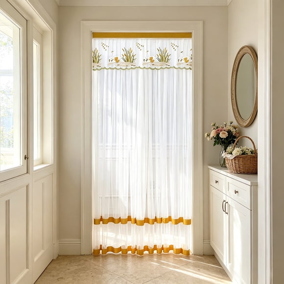 Cygnet Water Playing Double-Layer Mesh Door Curtain Insect-Proof Screen Hanging For Kitchen Bedroom