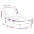 thumbnail image 4 of vidaXL Chaise Longue avec Coussins Tissu Bleu, 4 of 5