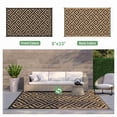 thumbnail image 2 of DEORAB Tapis d'Extérieur Réversible 2,4 X 3 m, Tapis de Terrasse Imperméable en Plastique, en Liquidation, Idéal pour Terrasse, Camping, VR, Patio, Noir et Brun, 2 of 5