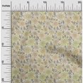 thumbnail image 2 of oneOone Tissu Polyester Spandex Jaune Floral Rétro Matériel de Couture Imprimé Tissu au Mètre 56 Pouces de Large, 2 of 5