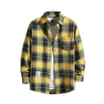 thumbnail image 1 of Ediodpoh Chemise Décontractée Imprimée pour Homme Automne et Hiver à Manches Longues à Simple Col Chemise à Carreaux Chemises pour Homme Jaune_002 TTG, 1 of 3