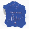 thumbnail image 2 of Inkdotpot Real Rose Gold Foil Made With Love Wedding Tags Favor Bracket Shape Hang Pack Of 100 Paper Tags, 2 of 7