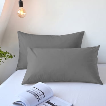 Staron Cooling Pillow Cases Queen Size Set of 2, All Season Breathable Cooling Pillowcases with Envelope Closure for Hot Sleepers, Gray Pillow Cases