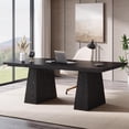 thumbnail image 1 of Tribesigns 63" Executive Desk, Modern Wood Large Computer Desk Workstation for Home Office, Black, 1 of 5