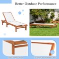 thumbnail image 2 of Gymax Chaise Longue Inclinable en Bois pour Patio Extérieur avec Dossier Réglable, 2 of 9