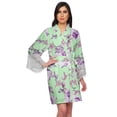 thumbnail image 1 of Moomaya Printed Short Robes For Women Cotton Robes For Women With Lace Trim, 1 of 6