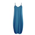 thumbnail image 4 of Robe Maxi d'Été pour Femmes Décontractée Bohème Longue Robe Sans Manches à Bretelles Smockée à Volants Longue Plage Soleil Robes, 4 of 4