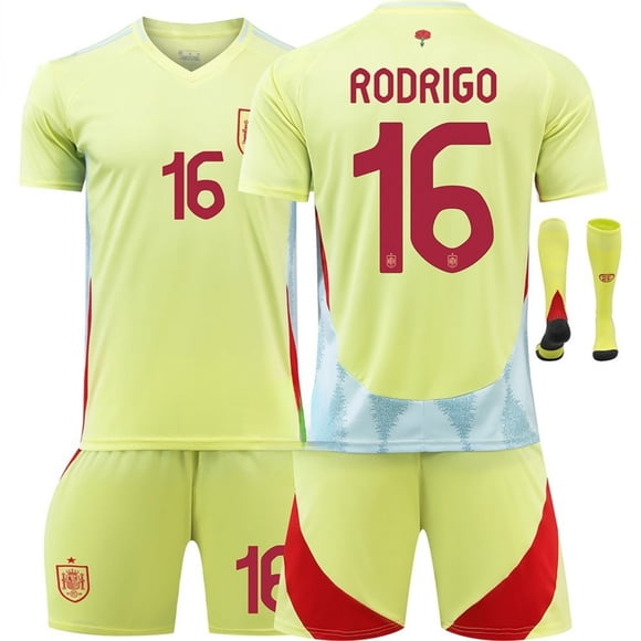 Spain National Team #16 RODRIGO Football Jersey Set for Youth and Children XS